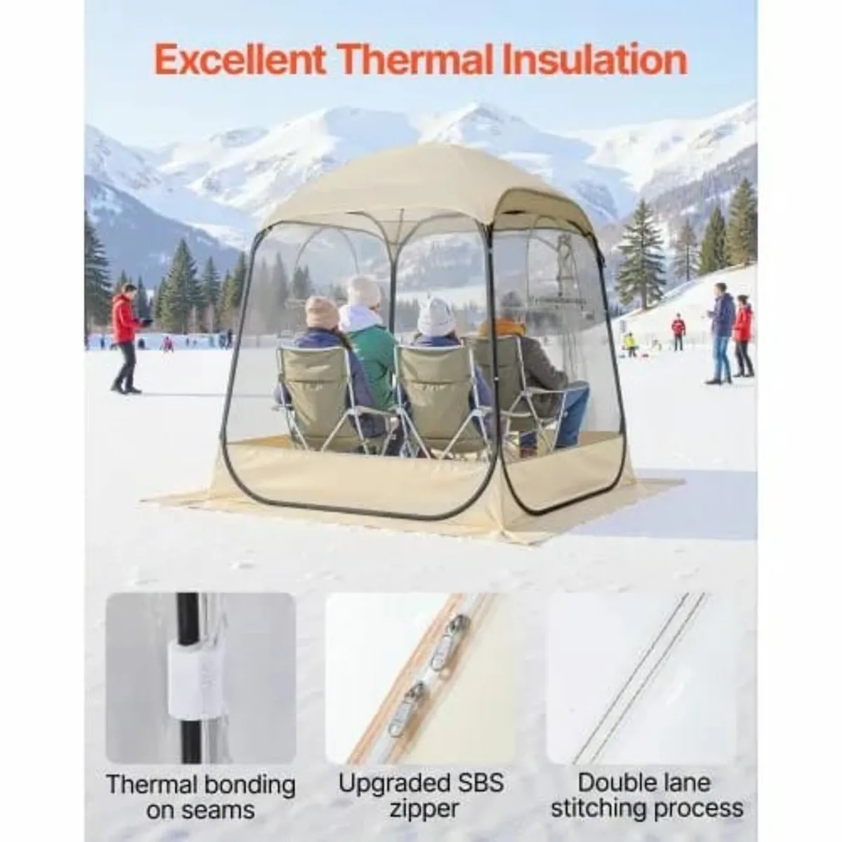 Pop up Sports Tent 63x63 in Outdoor Clear Bubble T - Image 4