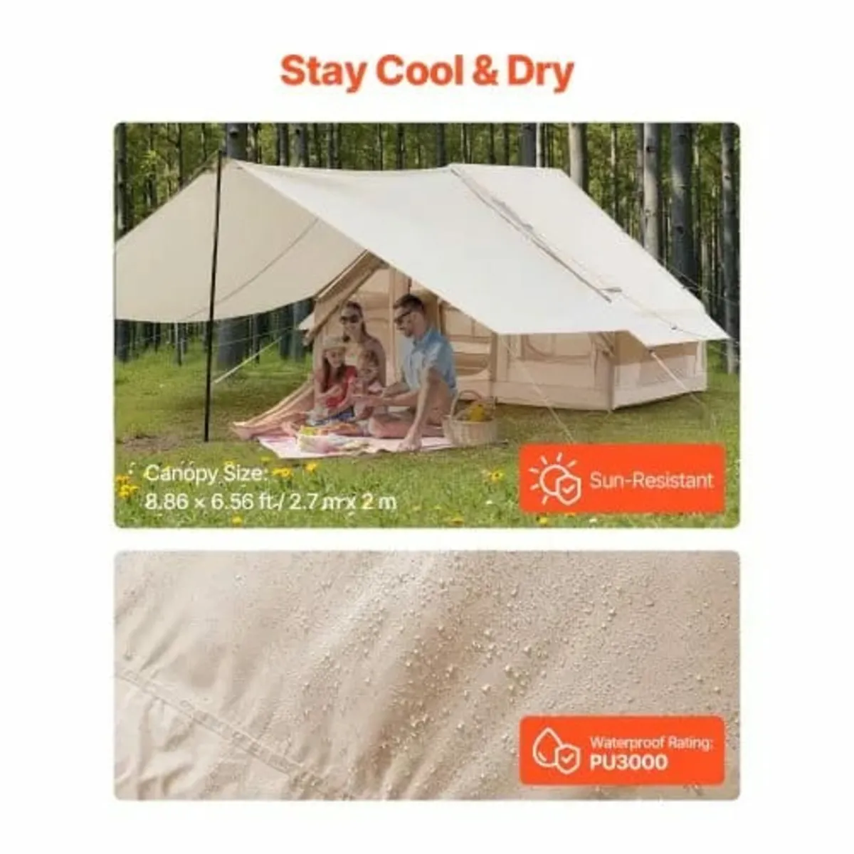 Inflatable Tent for Camping 3-5 Person Glamping Te - Image 3