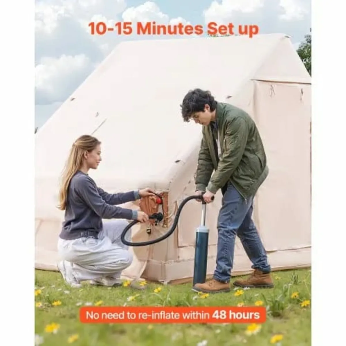 Inflatable Tent for Camping 3-5 Person Glamping Te - Image 4