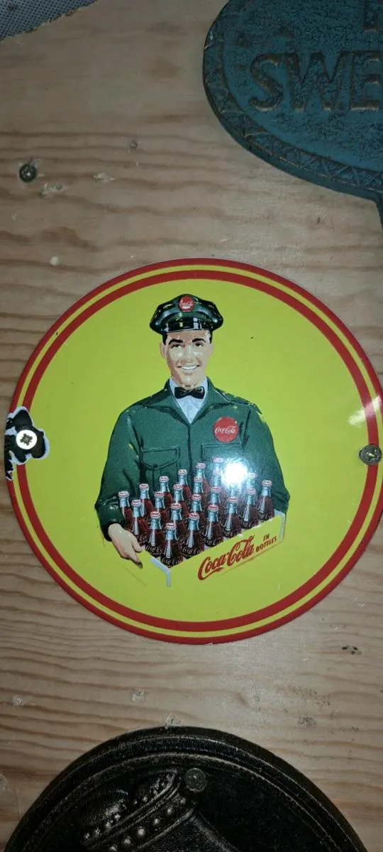 Coca-Cola enamel sign
