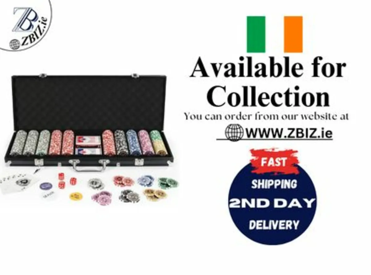 Texas Holdem Poker Chips Set with Aluminum Case - Image 1