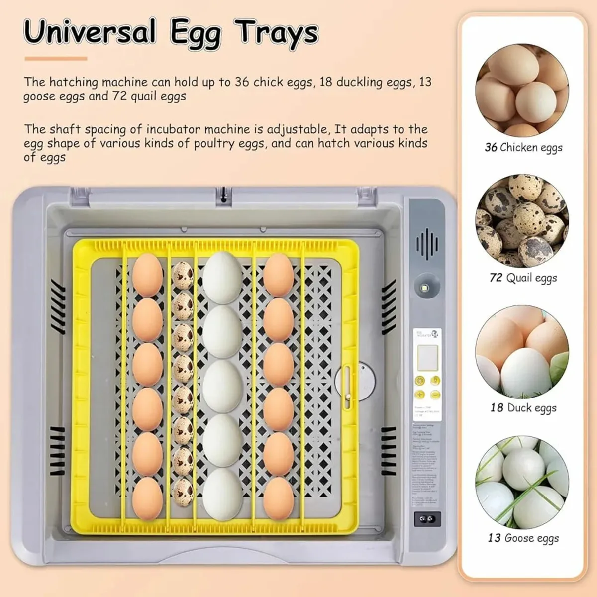 36 Egg Incubator Fully Automatic Incubator Dual El - Image 2