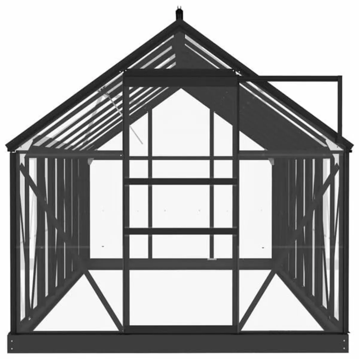 Glass Greenhouse Anthracite 155x395.5x191 cm Alumi - Image 2