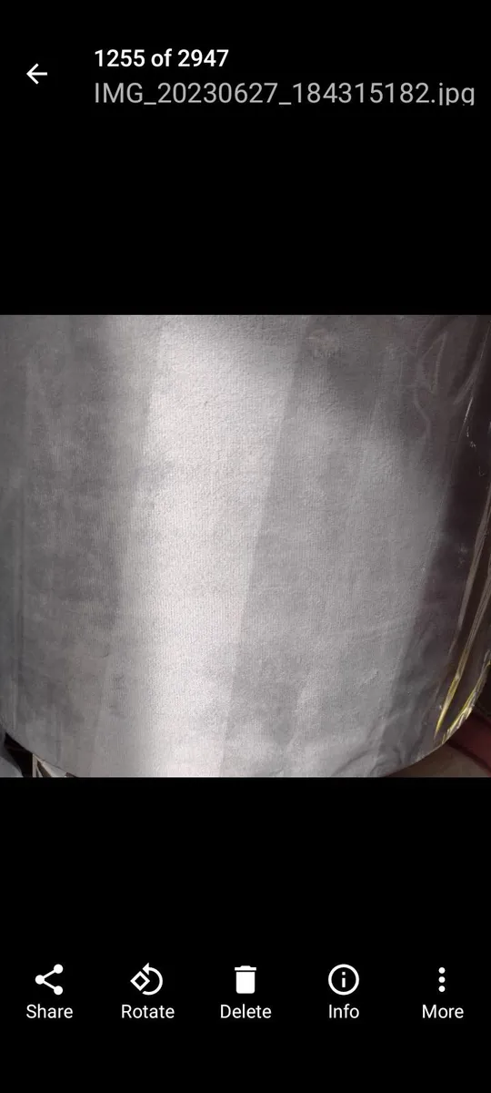 New grey velvet lamp shade W;40cm - Image 4