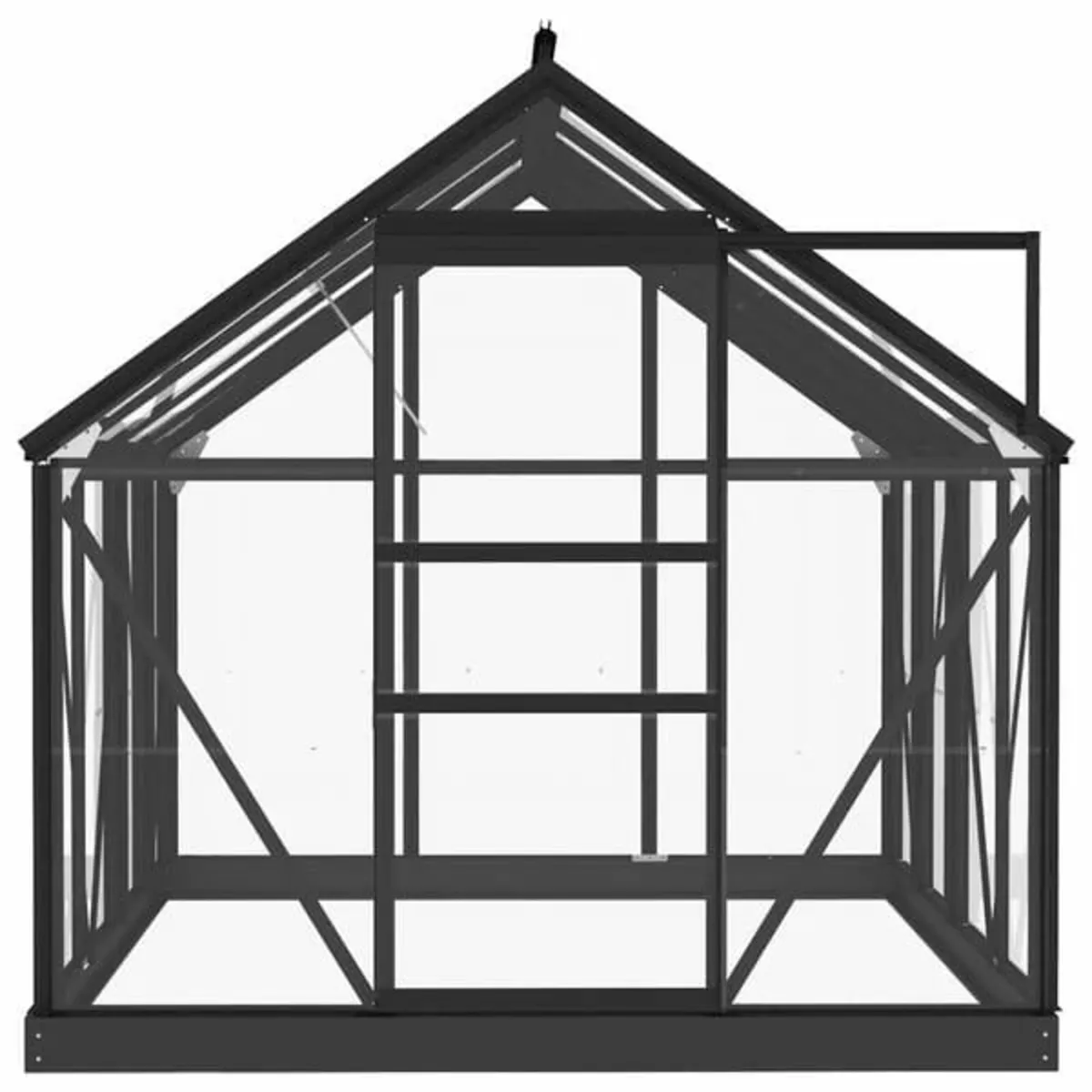 Glass Greenhouse Anthracite 155x200.5x191 cm Alumi - Image 4