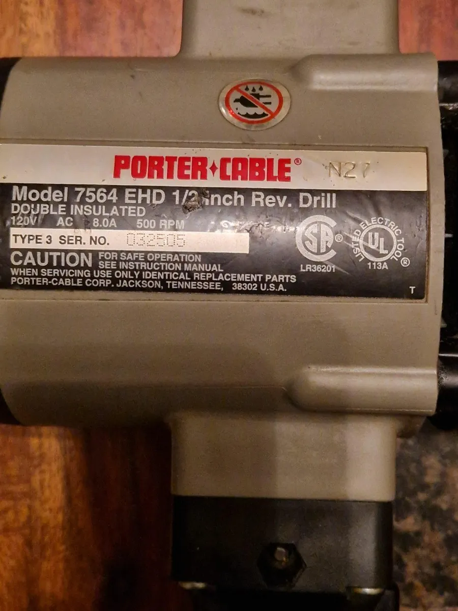Porter Cable Half Inch Rev. Drill Double Insulated - Image 4