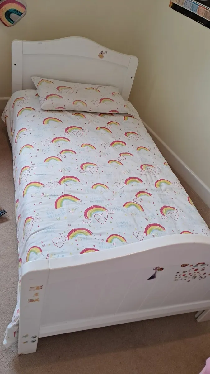 White Toddler cot/bed - Image 1
