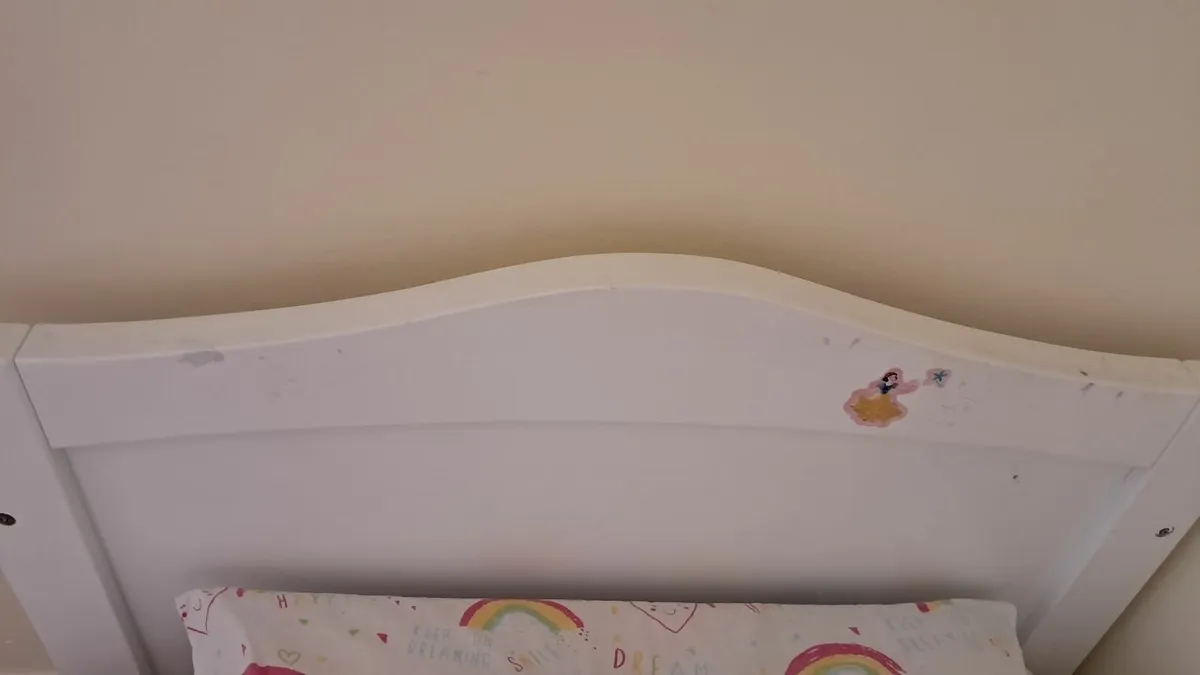 White Toddler cot/bed - Image 3