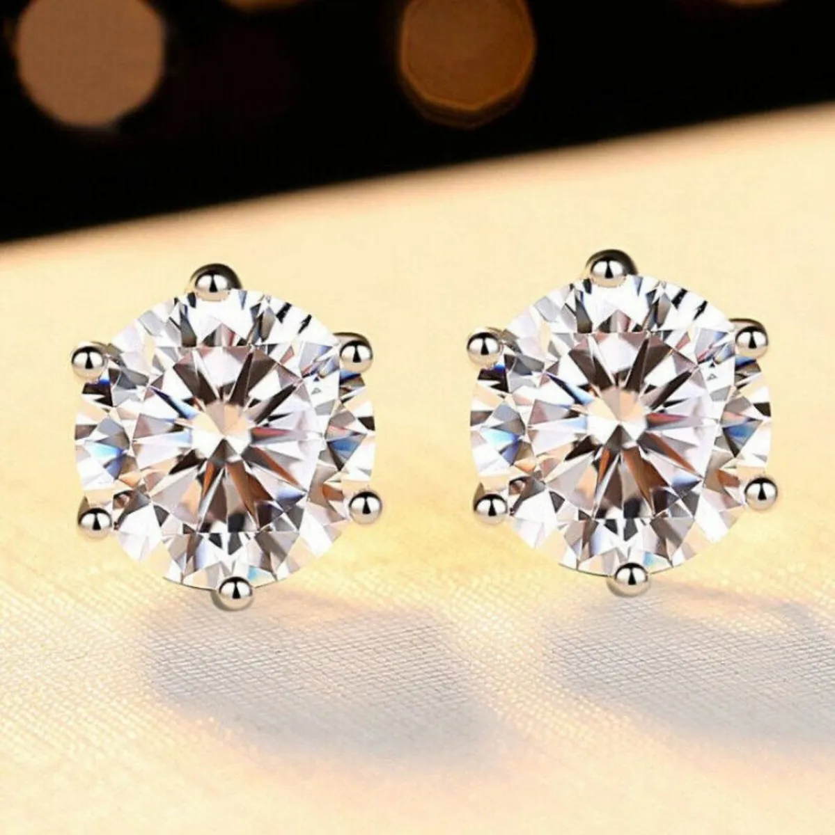Vintage Silver/Sapphire Solitaires - Image 3