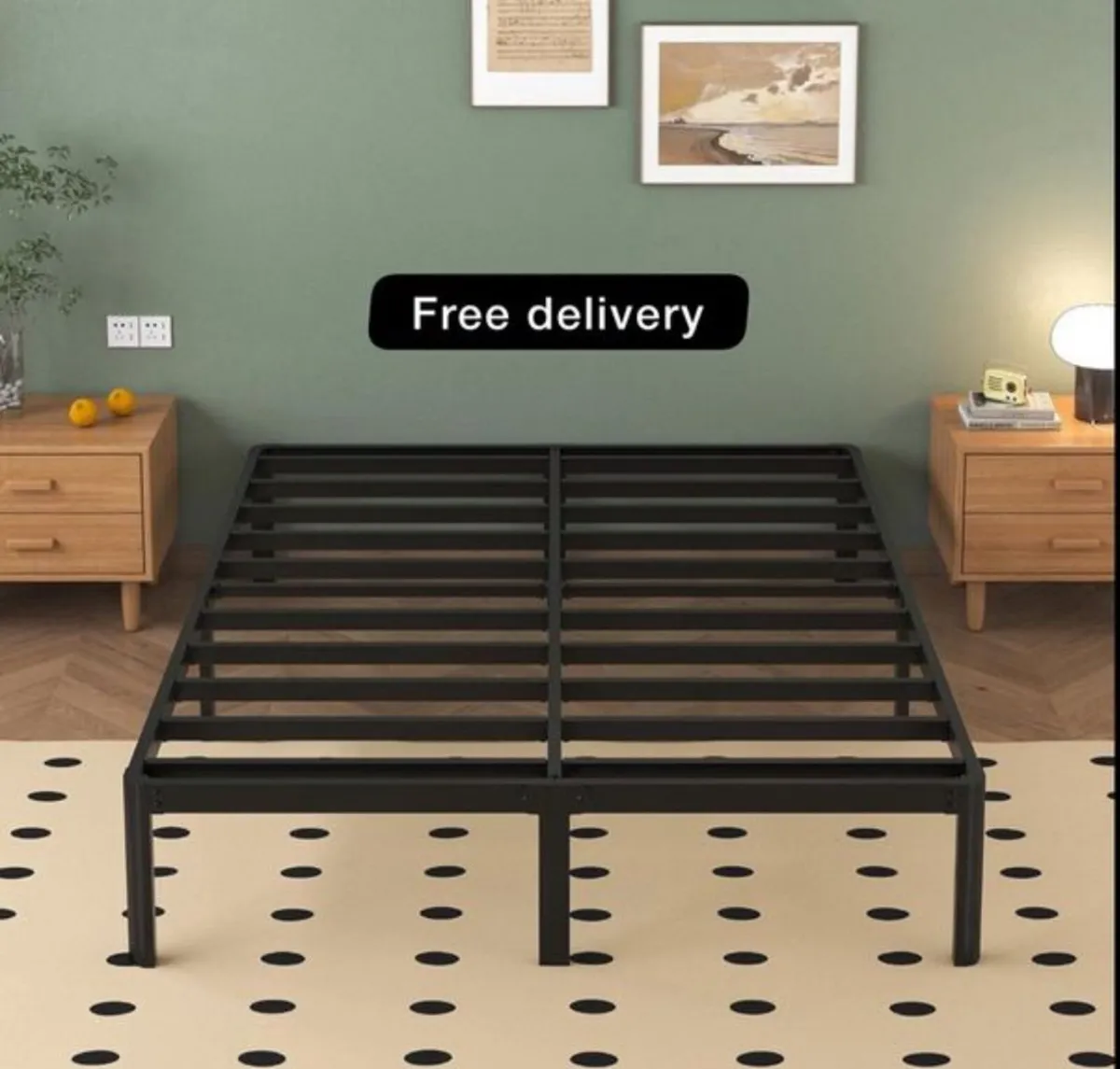 King Size Bed Frame 5ft, Heavy Duty Metal