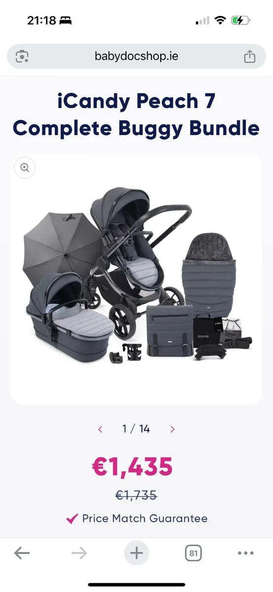 Baby buggy and car seat system - Image 1
