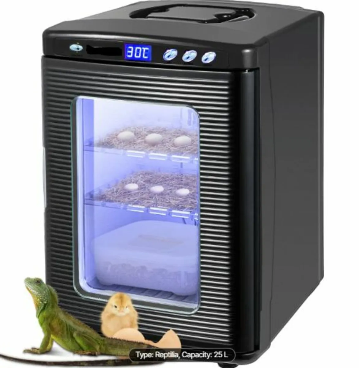 Black Reptile Incubator 25L Scientific Lab - Image 1