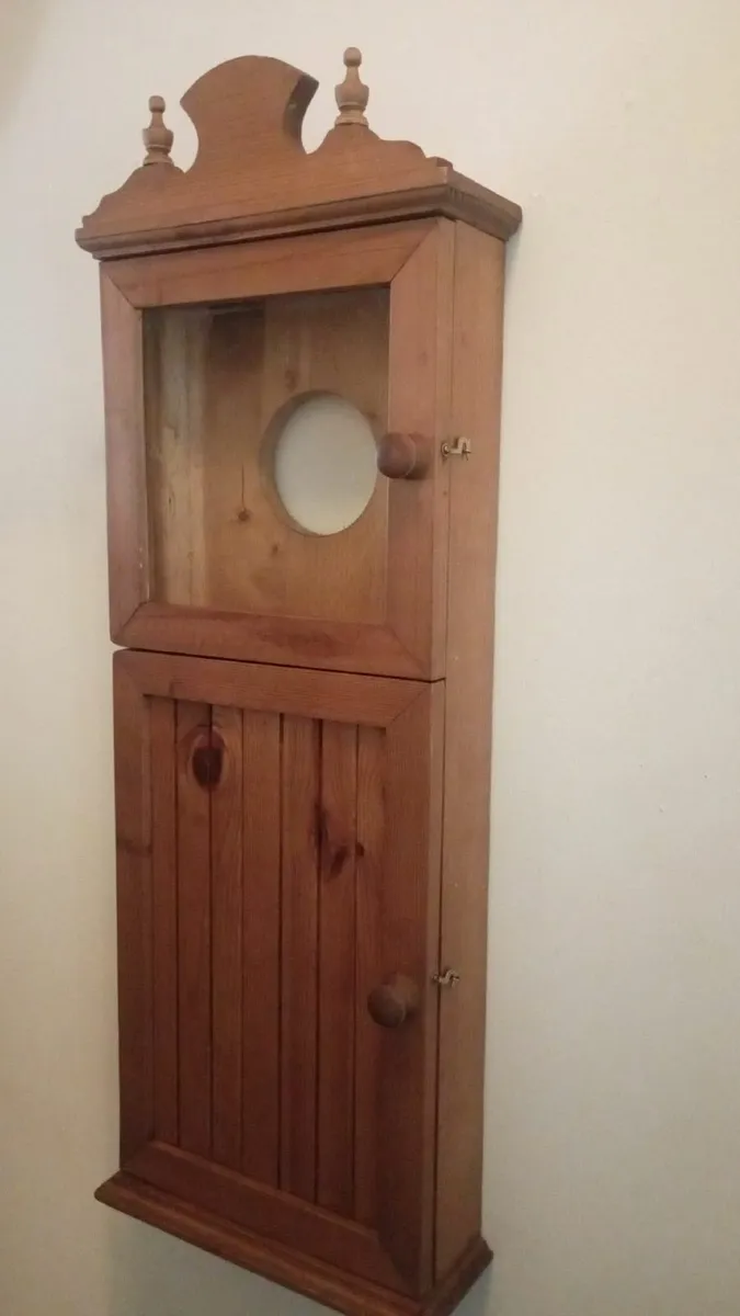 Vintage Pine Clock Case With Spice Press - Image 2