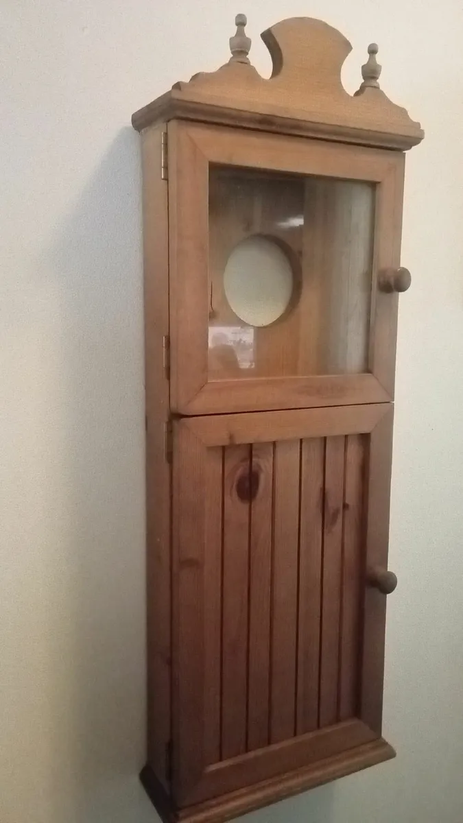 Vintage Pine Clock Case With Spice Press - Image 3