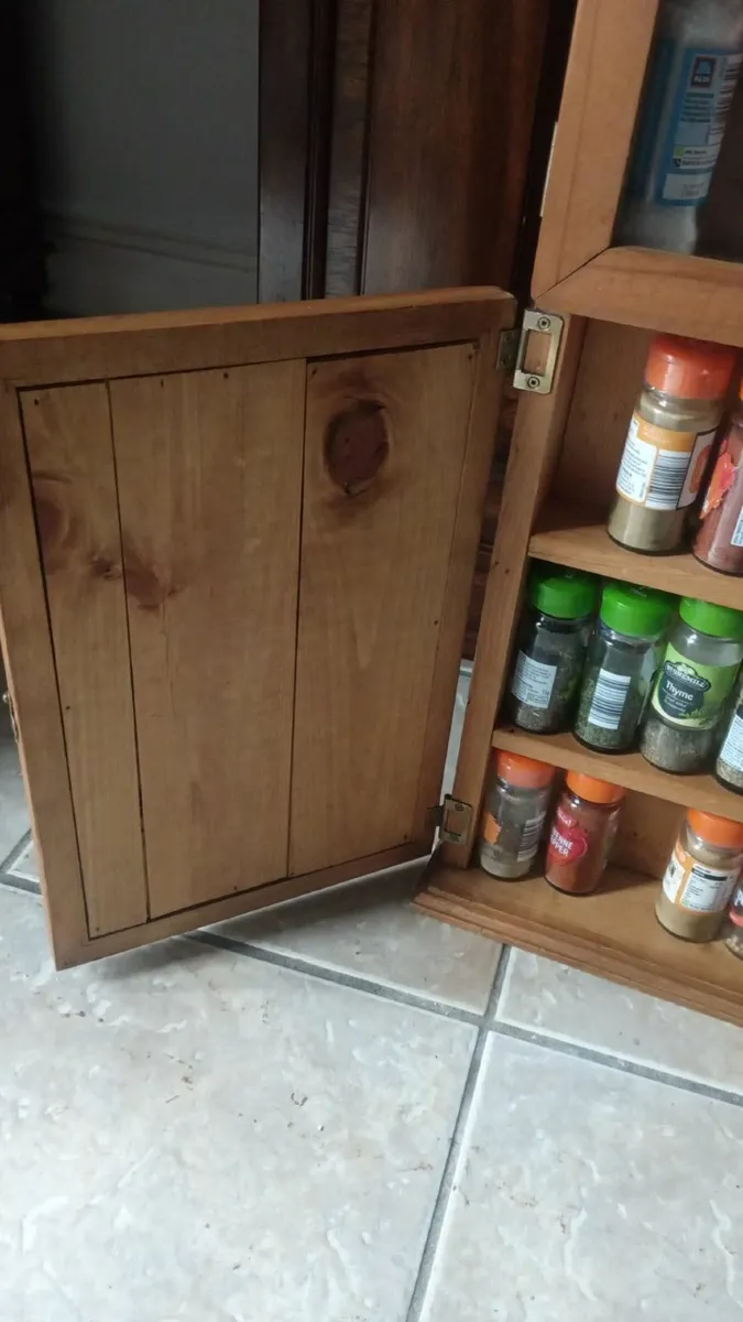Vintage Pine Clock Case With Spice Press - Image 4