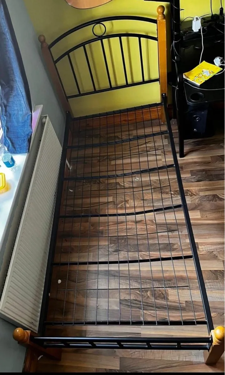 Beautiful Black Metal Single Bed Frame - Deliver