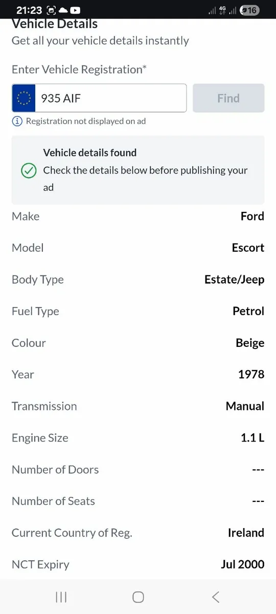 Ford Escort 1972 - Image 2