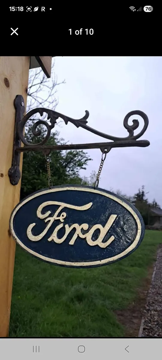 Ford hanging cast iron sign - Image 1