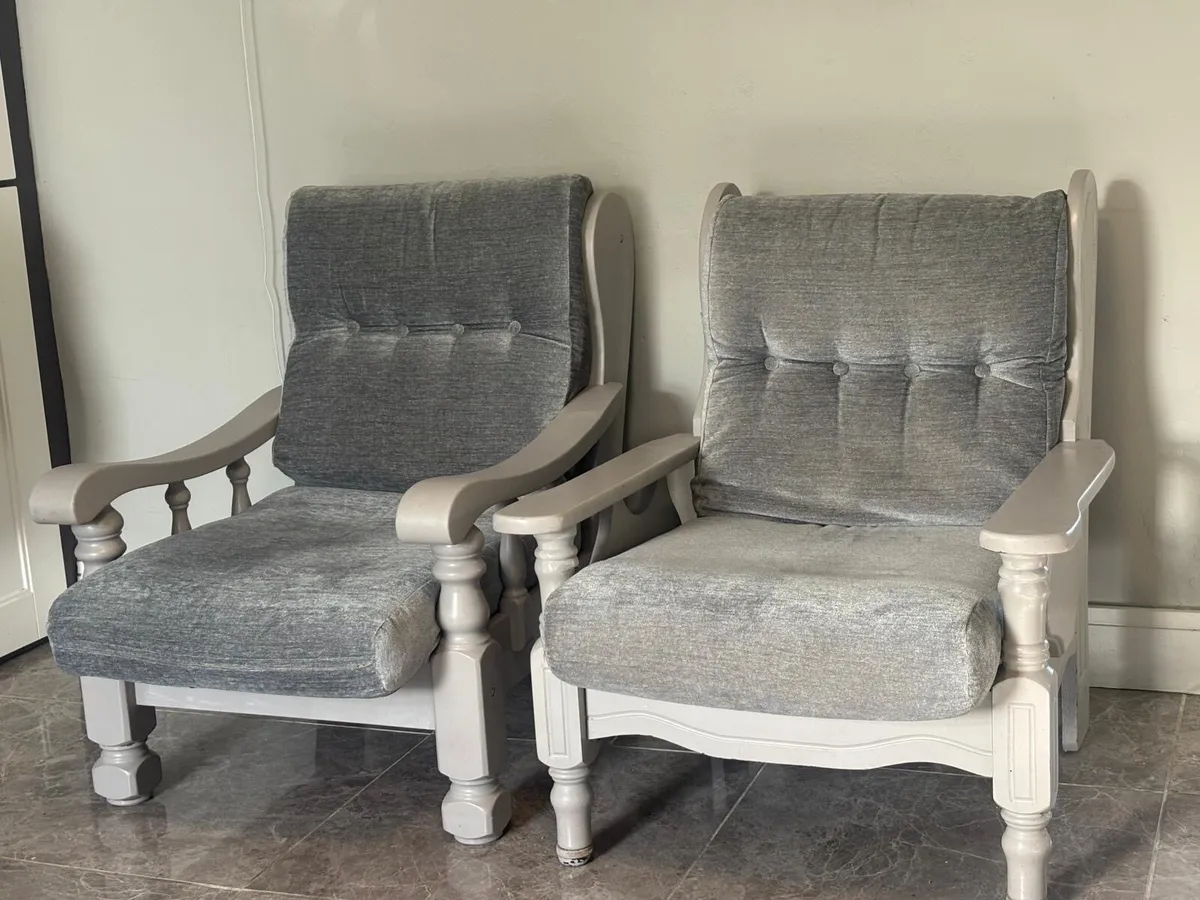 Solid Wood Armchairs - Image 1