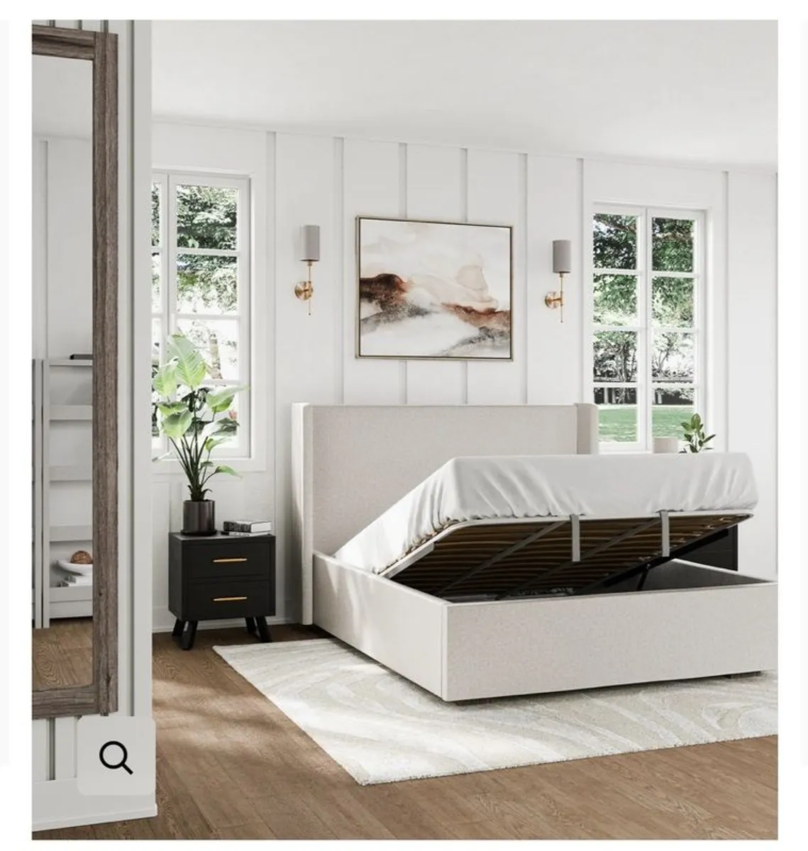 Charlotte King Size Bed - Diamond Furniture & Regency Orthopaedic Royal Coil Mattress - Image 1