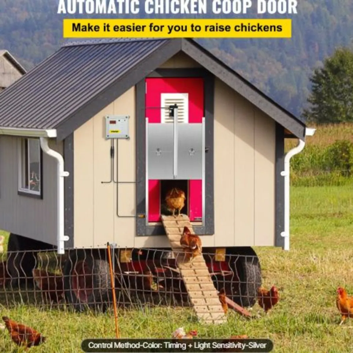 Automatic Chicken Coop Door,Timer and Light Sensor - Image 2