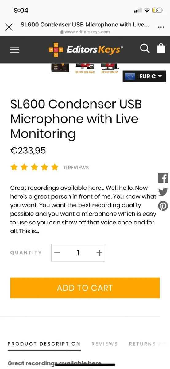 SL600 Editor Keys Microphone - Image 2