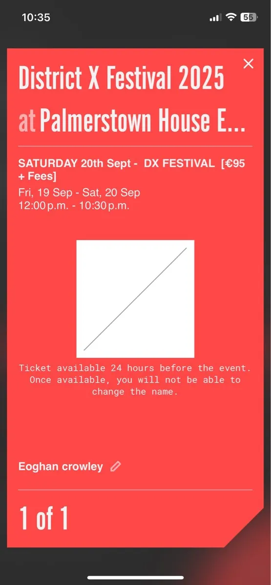 District x ticket