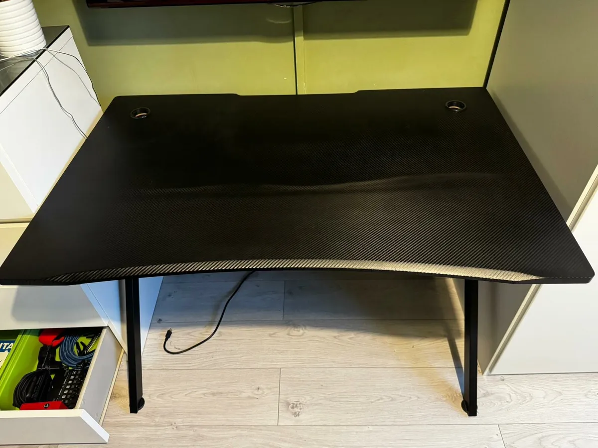 Gaming desk X Rocker, Carbon fibre black - Image 2