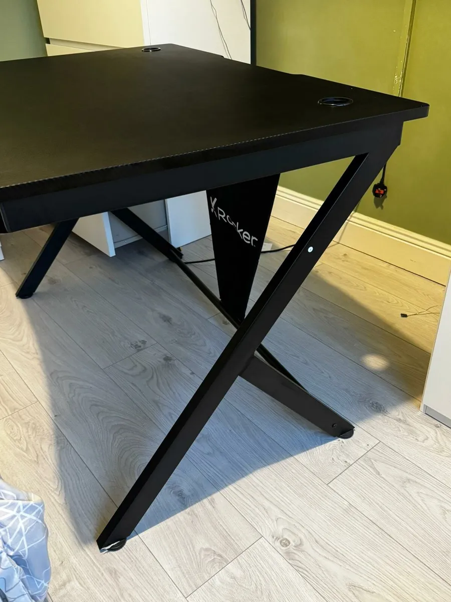Gaming desk X Rocker, Carbon fibre black - Image 4