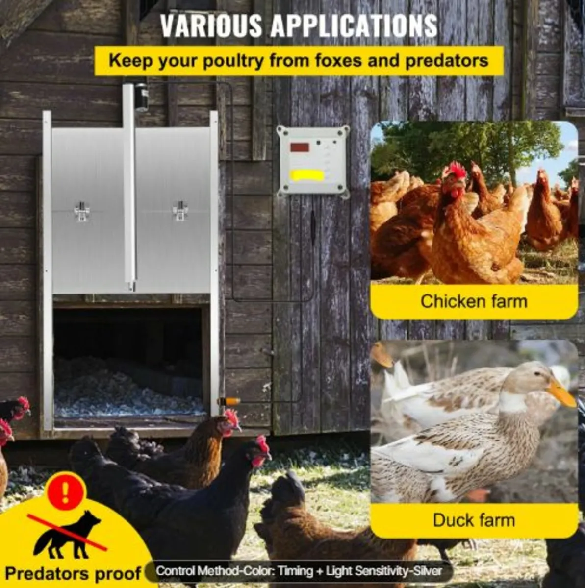 Automatic Chicken Coop Door,Timer and Light Sensor - Image 4