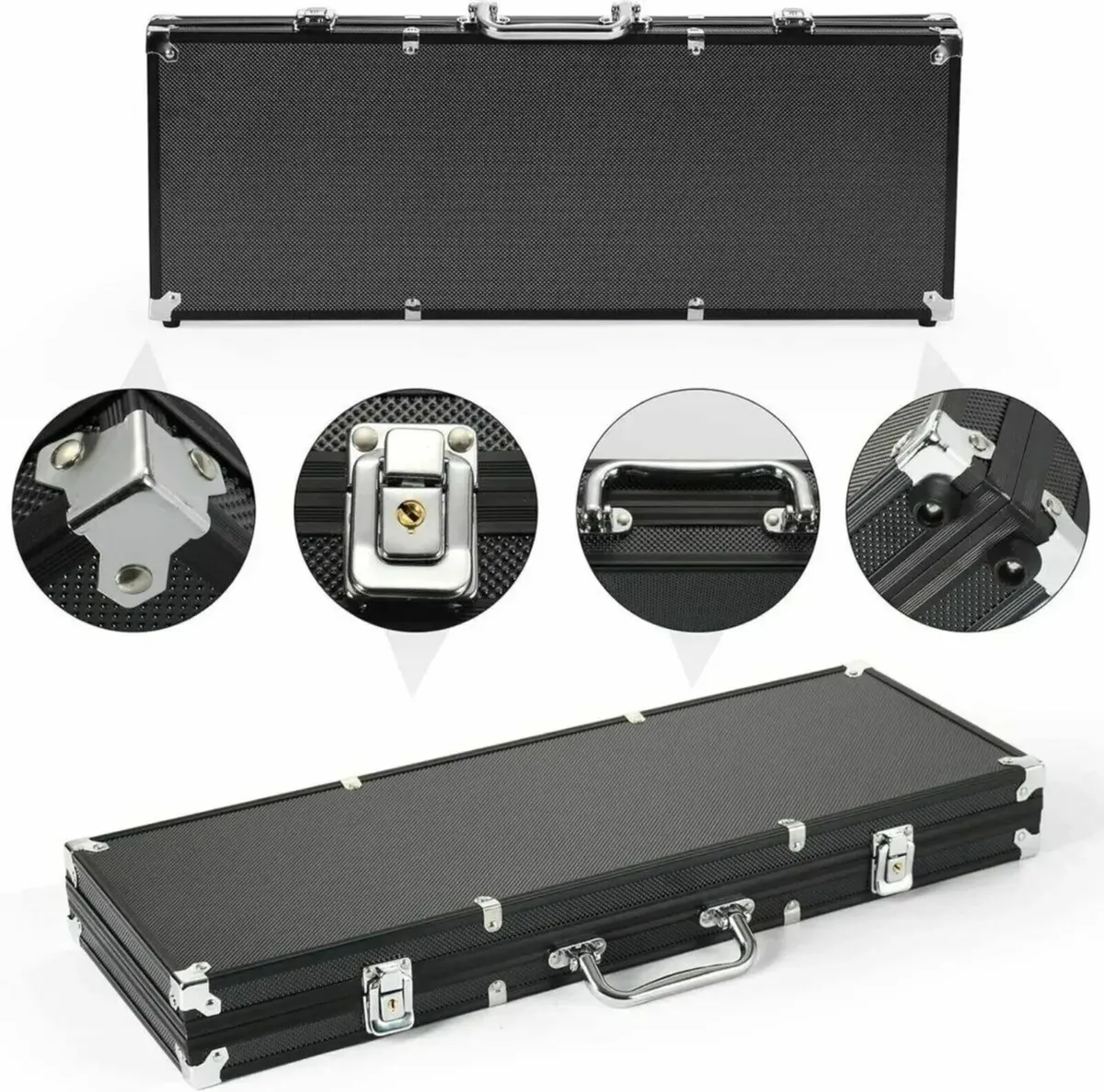 Texas Holdem Poker Chips Set with Aluminum Case - Image 1
