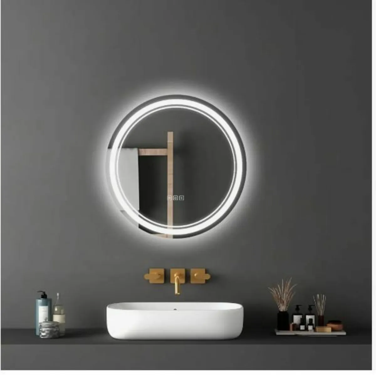 LED Bathroom Mirror, 60 cm - Image 1