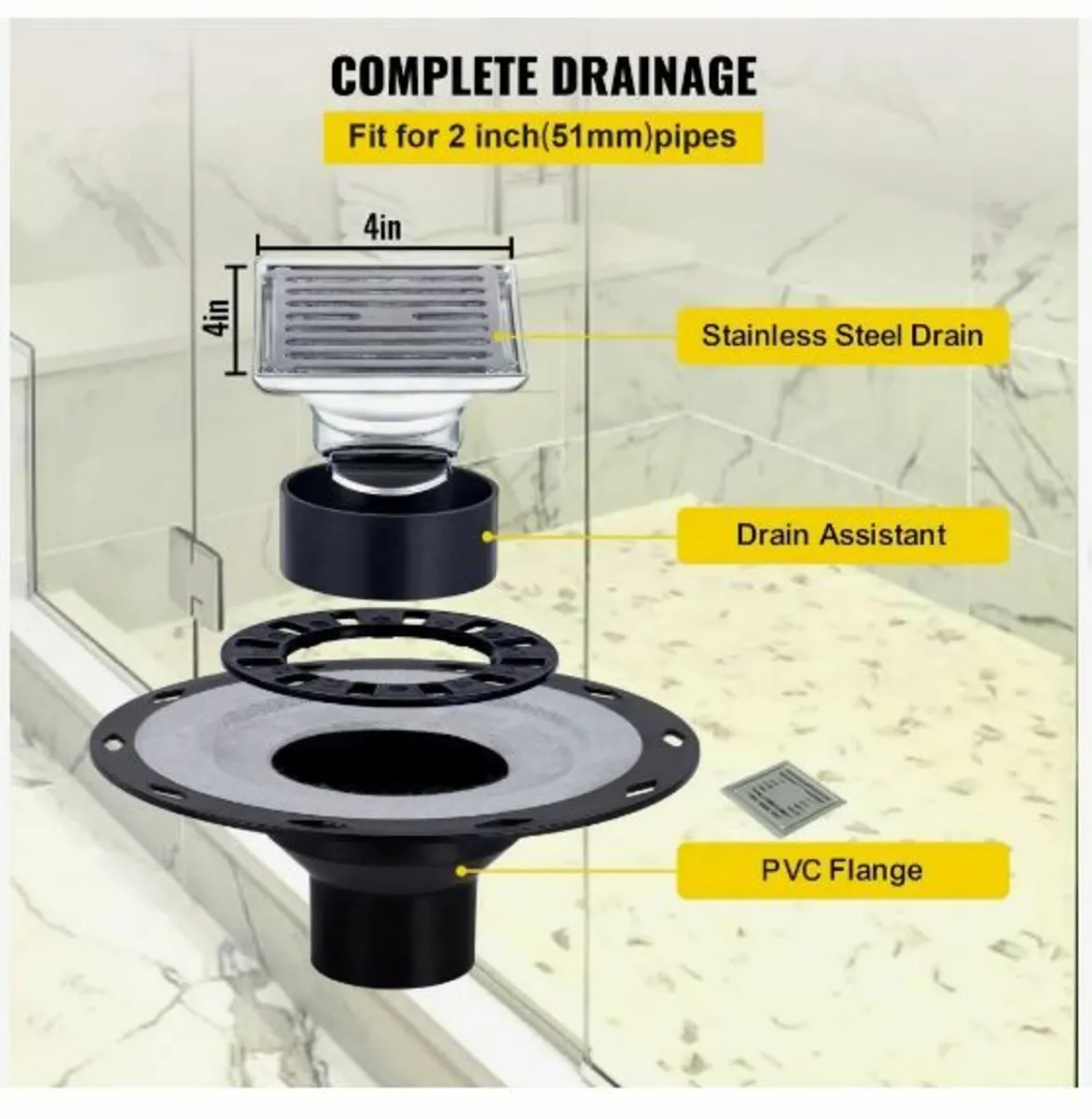 Shower Curb Kit, 48"x48" Watertight - Image 2