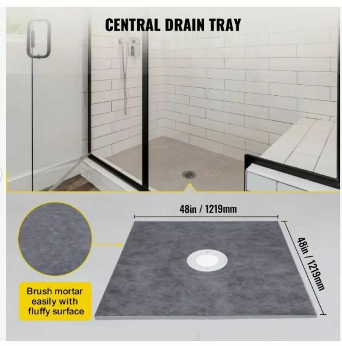 Shower Curb Kit, 48"x48" Watertight - Image 4