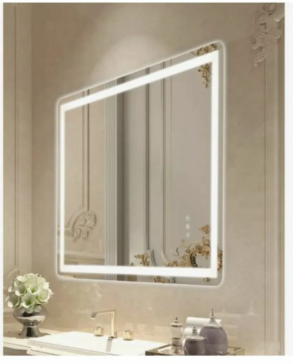 LED Bathroom Mirror, 70 x 100 cm - Image 1