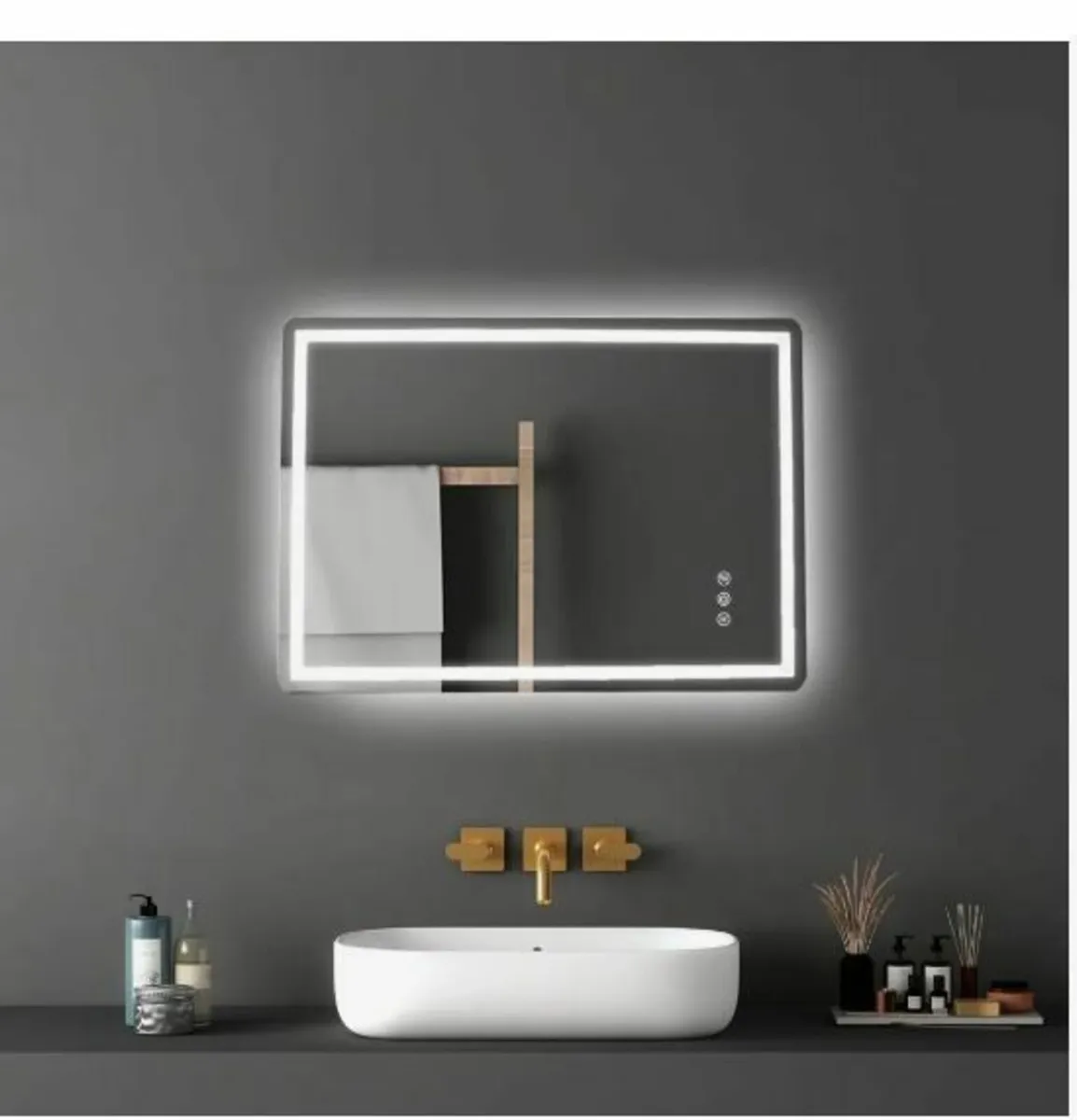 LED Bathroom Mirror, 70 x 100 cm - Image 3