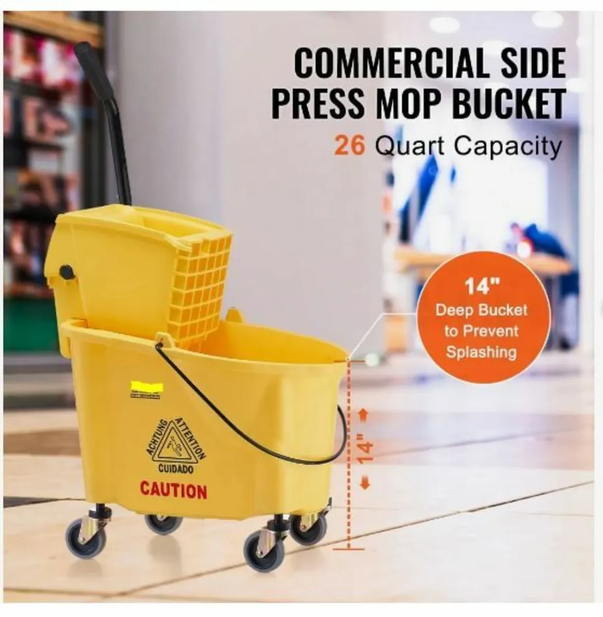 Mop Bucket with Wringer - Image 2