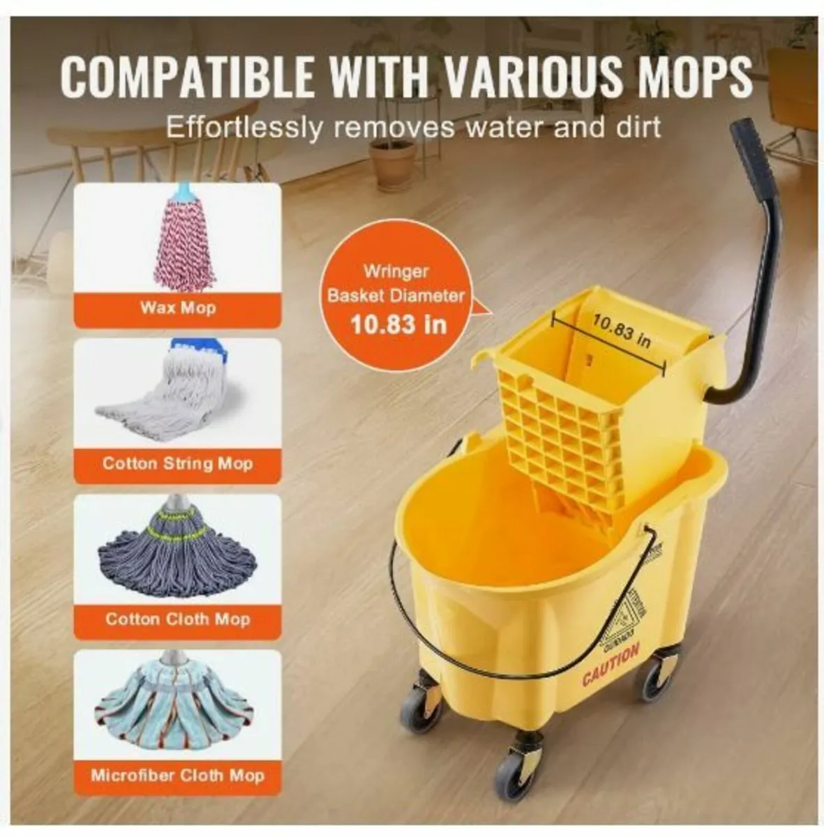 Mop Bucket with Wringer - Image 3