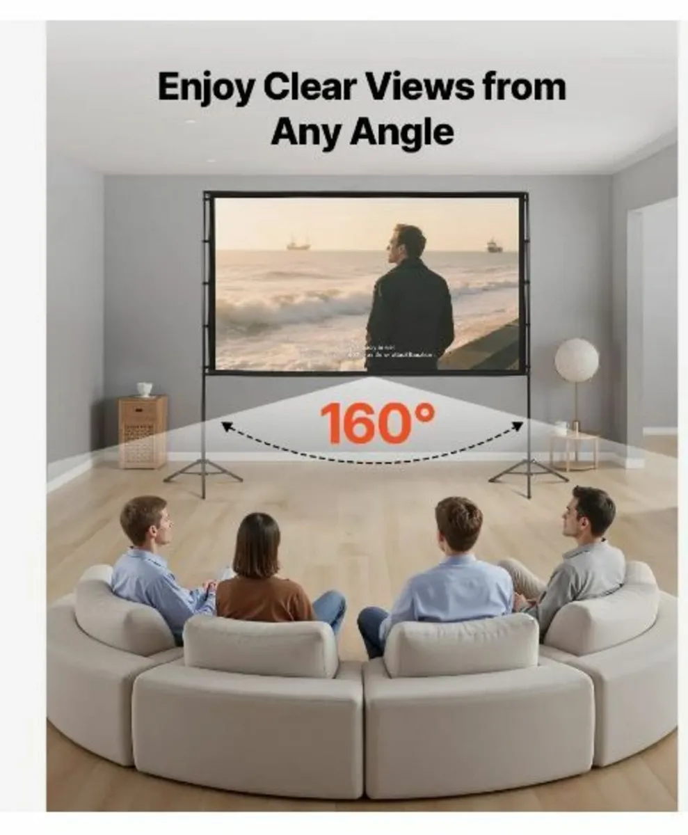 Projector Screen with Stand, 100 Inch - Image 3