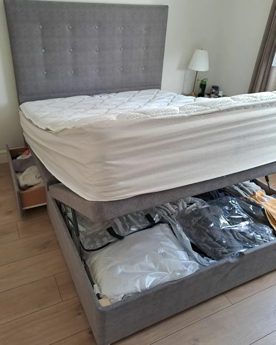 King Size Bed Respa ottoman + 2 drawers Bed frame - Image 2