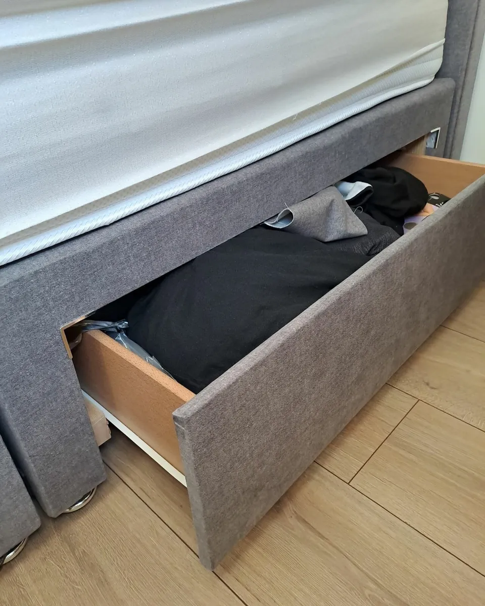 King Size Bed Respa ottoman + 2 drawers Bed frame - Image 4