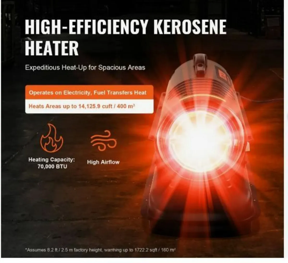 Kerosene/Diesel Forced Air Heater, 70000Btu - Image 3