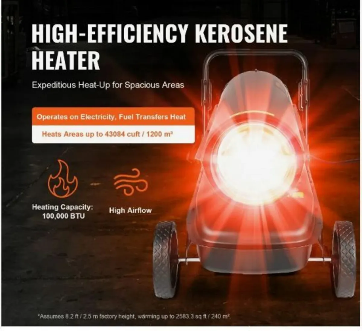 Kerosene/Diesel Forced Air Heater, 100000Btu - Image 4