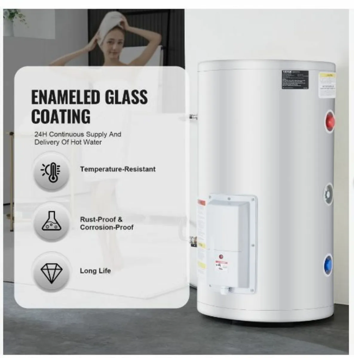 Electric Water Heater, 18 Gallon Tank - Image 4