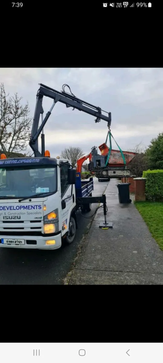Isuzu NNR 3.5ton tipper and crane - Image 3