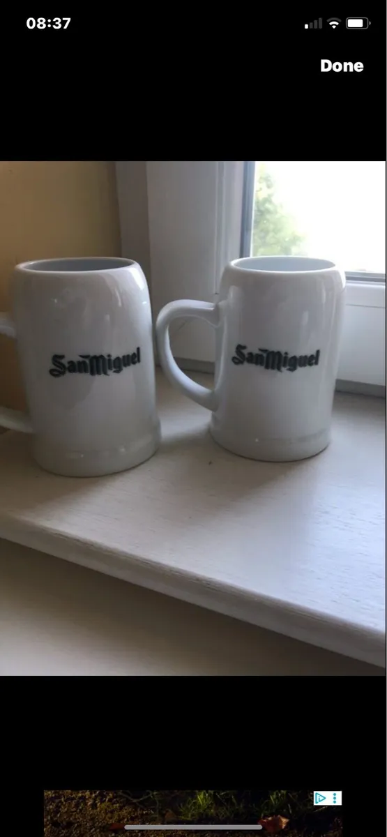 San Miguel Ceramic Tankards (2) - Image 1