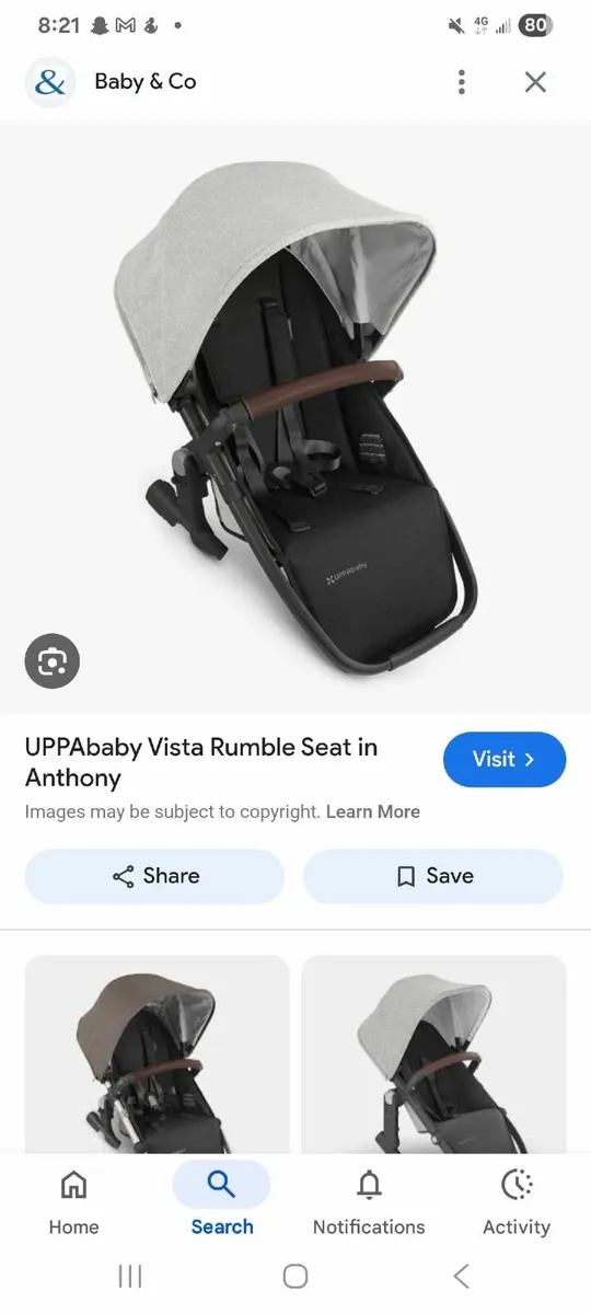 Uppababy rumble seat