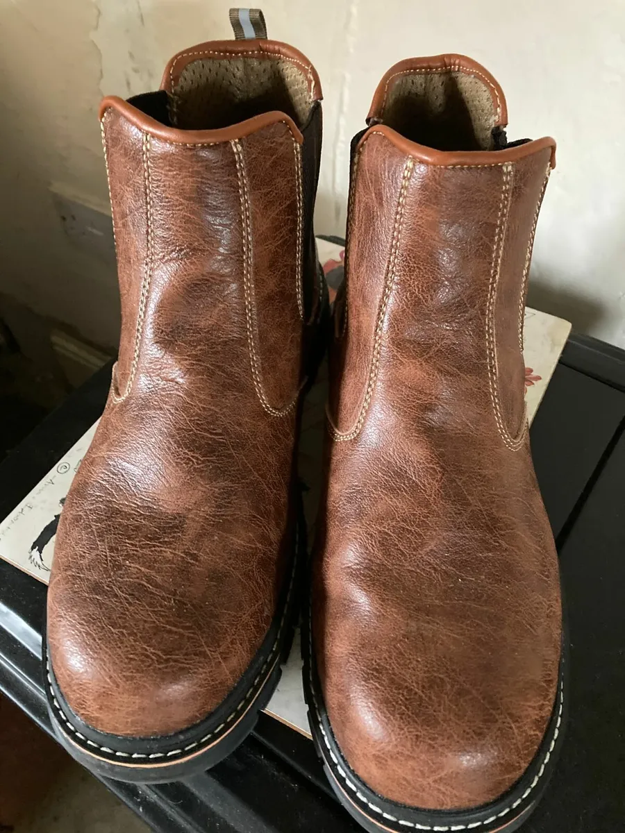 Men's Leather Safety Boots - Image 1