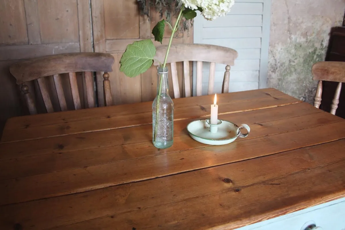 Antique Pine Table - Image 4