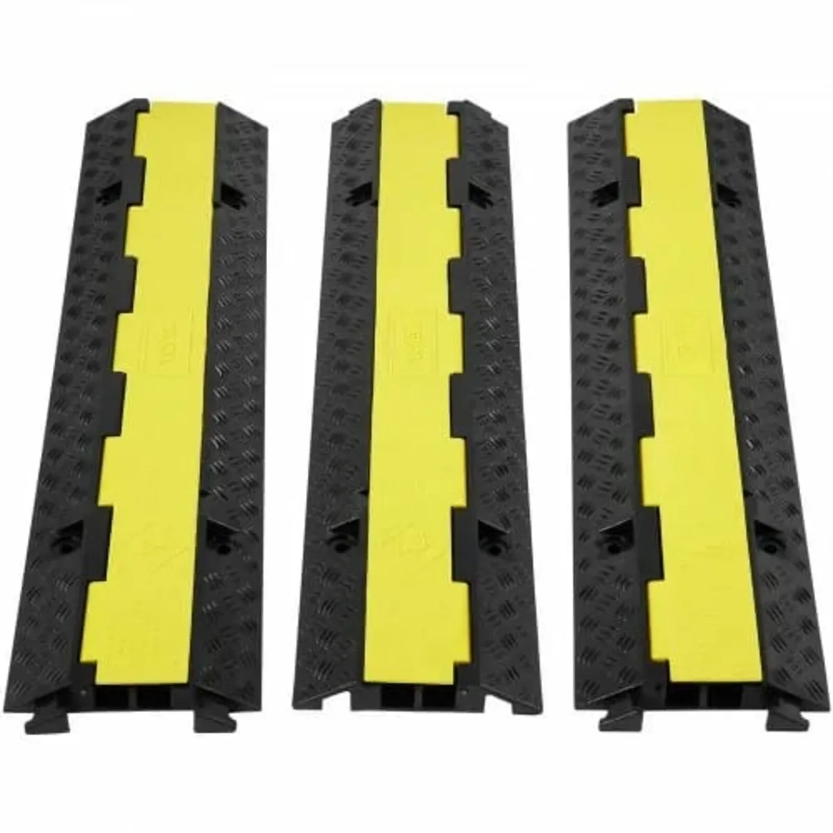 3 Pack Rubber Cable Protector Ramp, 2 Channel, 120 - Image 1